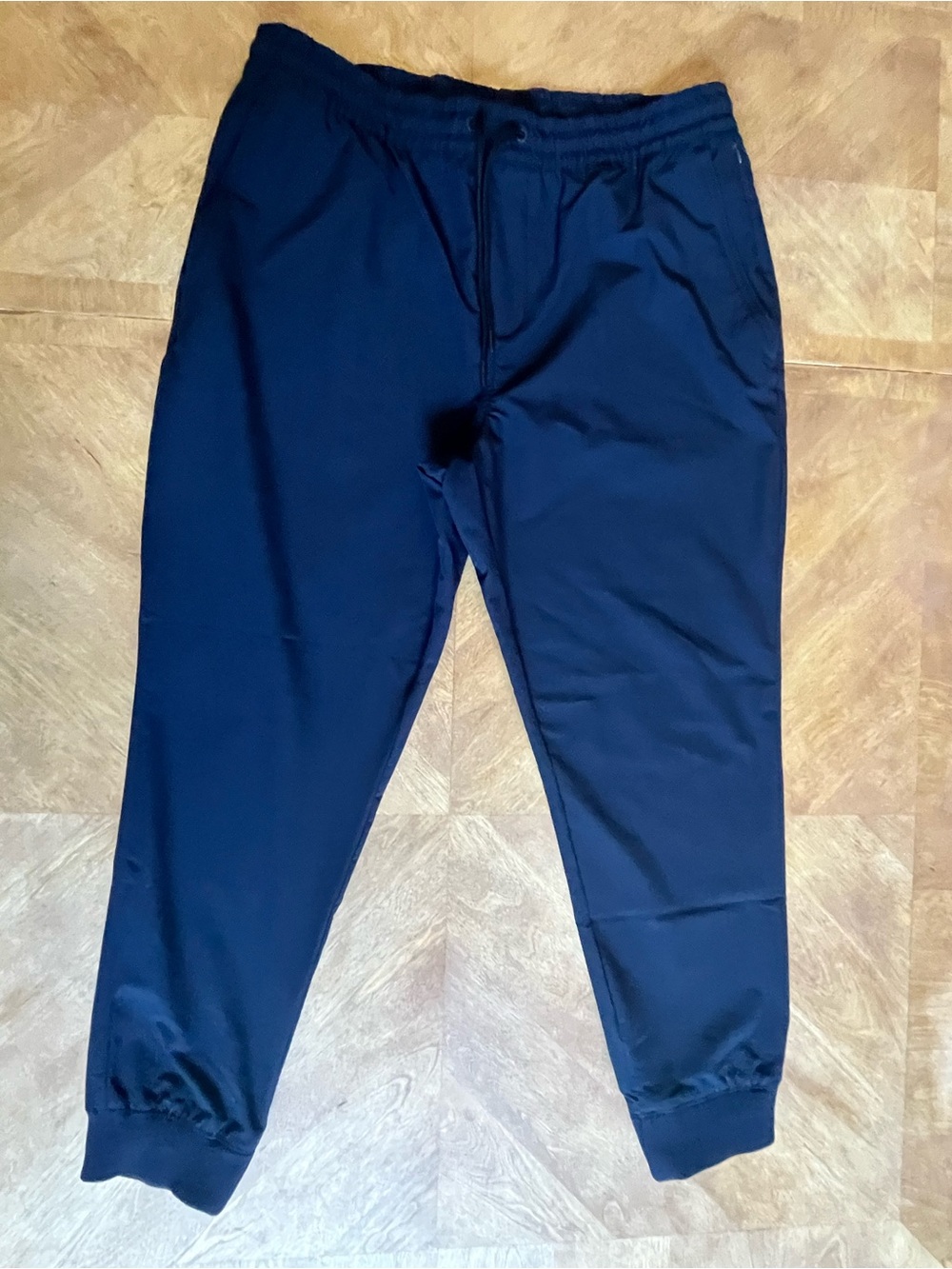 🏃‍♂️💙 Old Navy Navy Blue Jogger Pants Zip Pockets Drawstring Waist Size L
